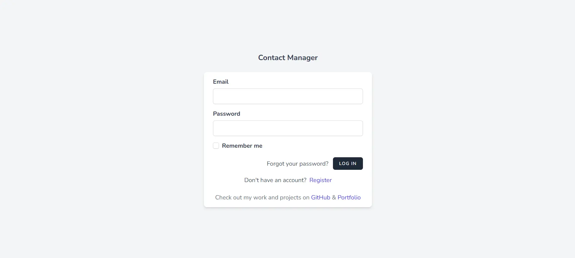 Laravel Contact Manager